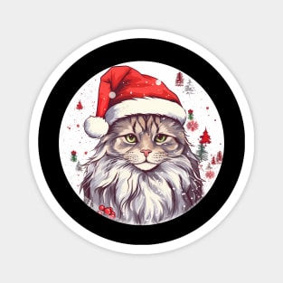Maine Coon Cat Xmas, Love Cats Magnet